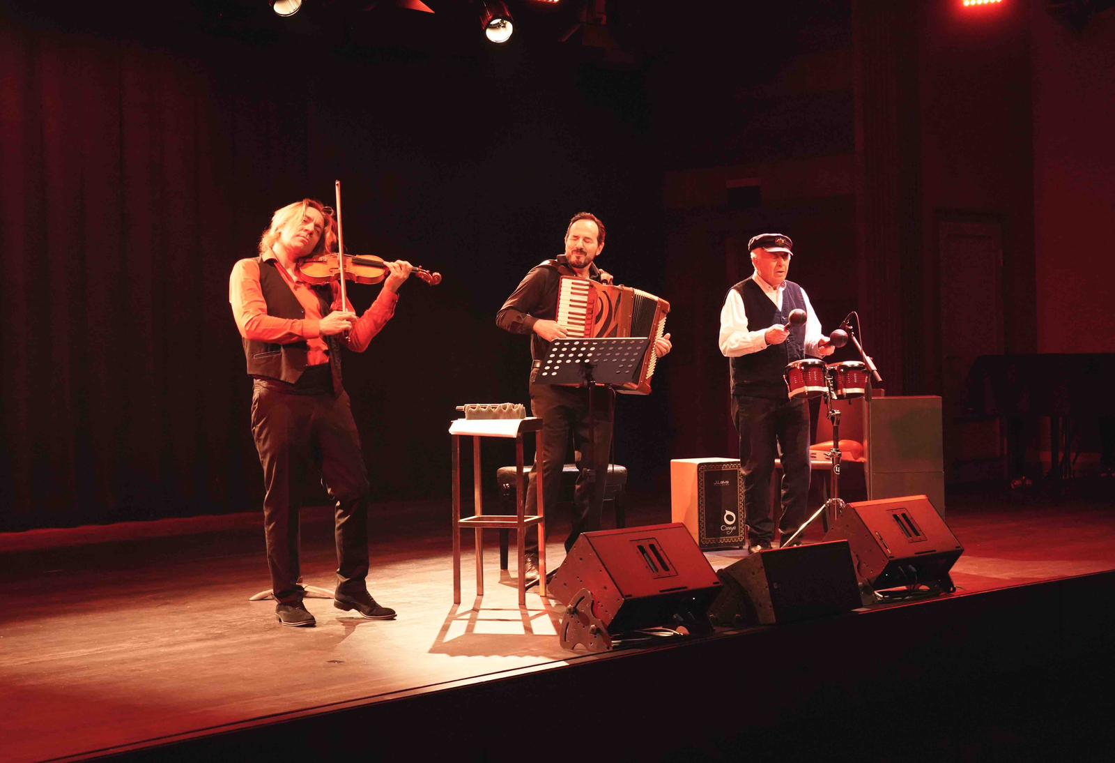Roberto Palermo live performance with violin and percussion