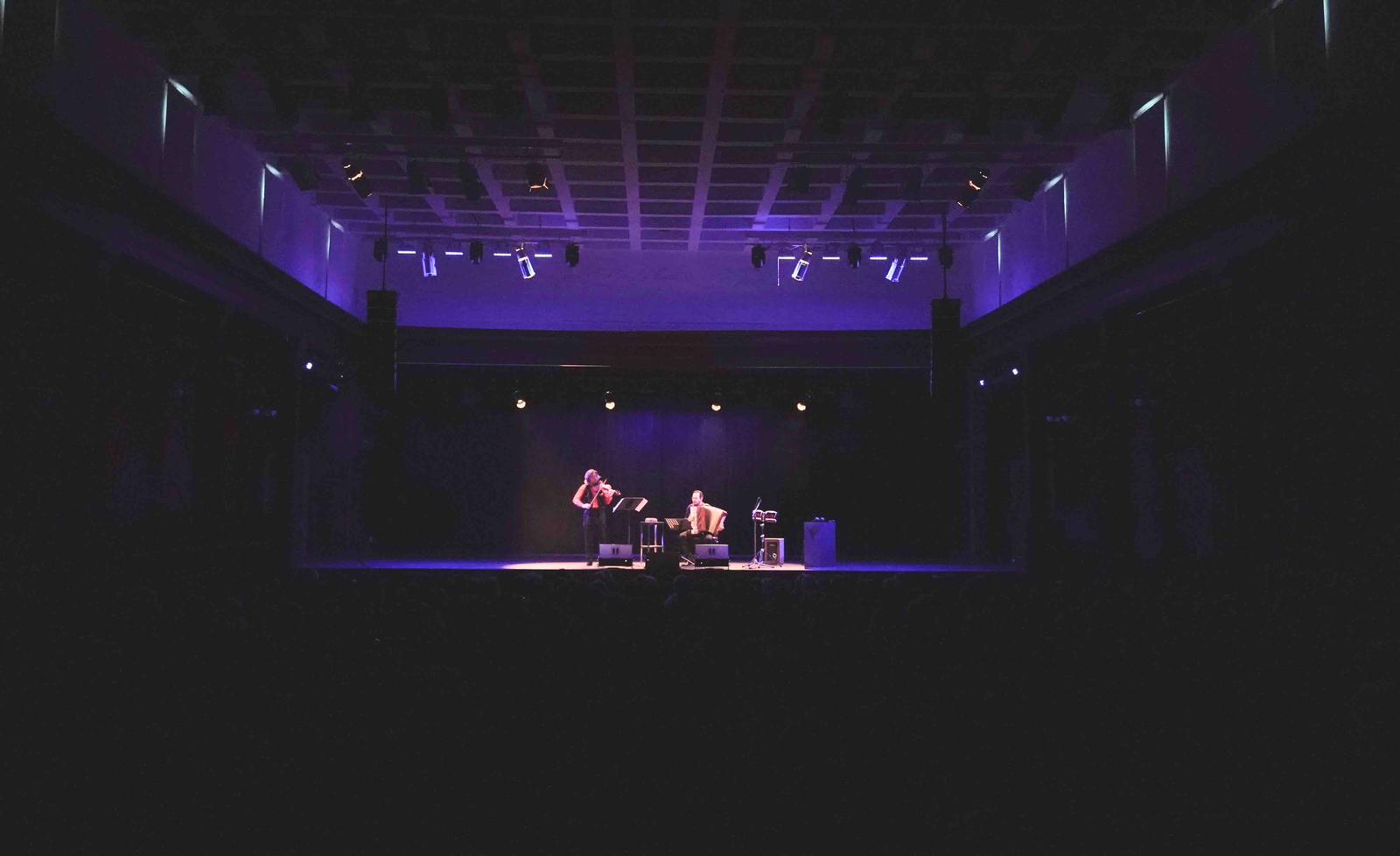 Roberto Palermo live performance with violin and percussion