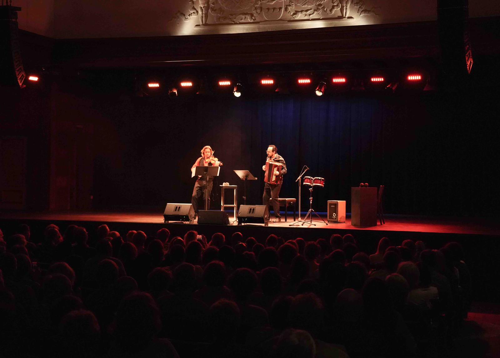 Roberto Palermo live performance with violin and percussion